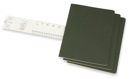 Набір зошитів Moleskine Cahier великий 19 х 25 см нелінований зелений - изображение 2