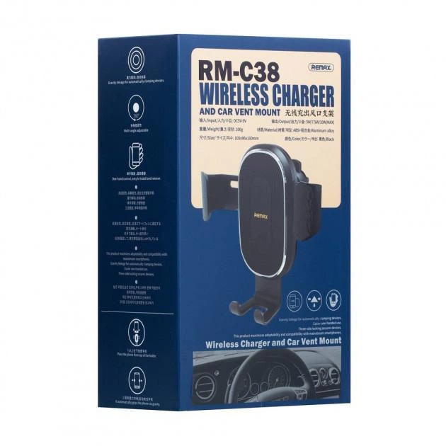 Автомобильный универсальный держатель Remax Wireless Charging RM-C38 - изображение 6