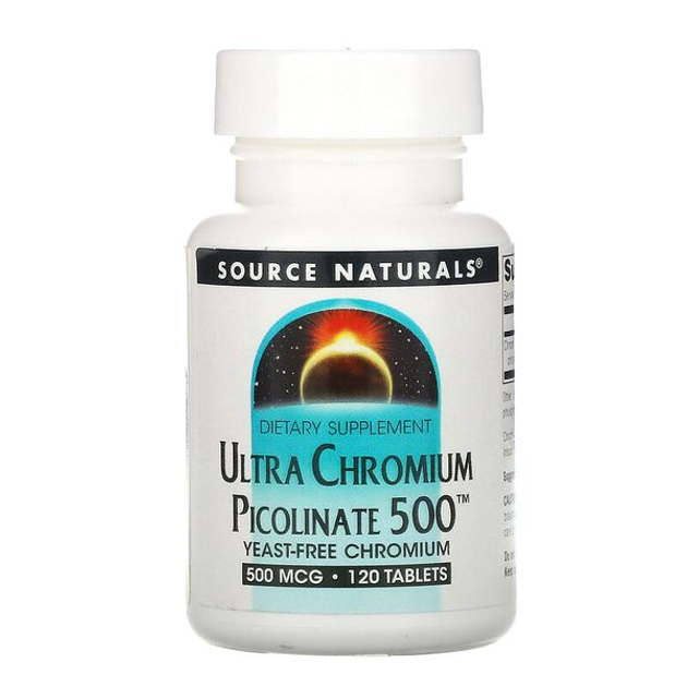 Хром пиколинат Ultra Chromium Picolinate Source Naturals 500 мкг 120 ...