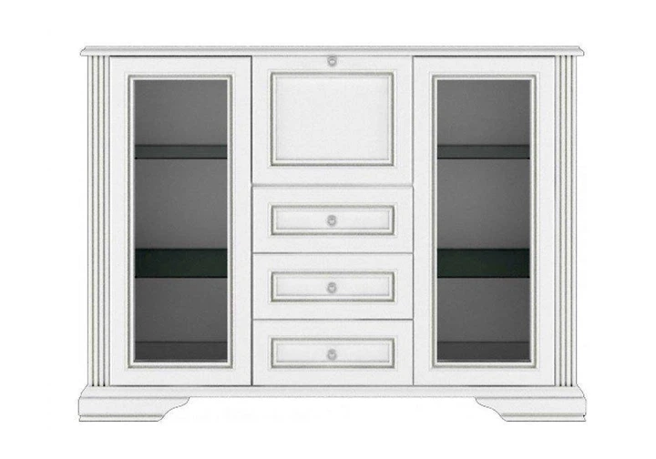 Комод Вайт 2W3S1B/1610*450*1195 з ДСП та МДФ колір Ясен сніговий/сосна срібна Gerbor Holding - Фото 1 Комод Вайт 2W3S1B/1610*450*1195 з ДСП та МДФ колір Ясен сніговий/сосна срібна Gerbor Holding - зображення 1