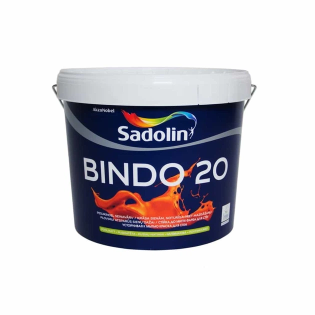 Полуматовая краска Sadolin Bindo 20 белый BW, база BC, BM База (BC) 2,33 литра - изображение 2