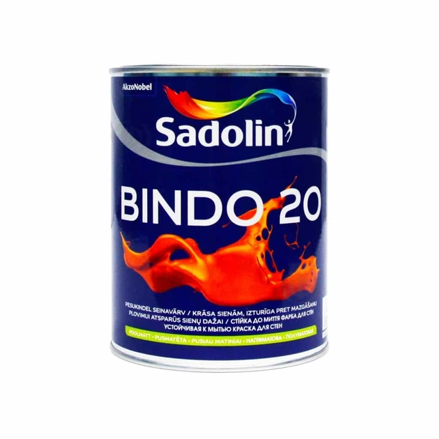 Полуматовая краска Sadolin Bindo 20 белый BW, база BC, BM База (BC) 2,33 литра - изображение 3