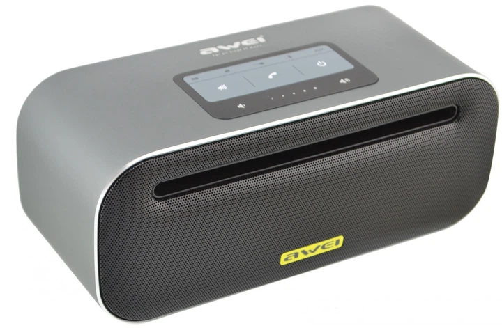 Портативна сенсорна Bluetooth колонка Awei Y600 (Bluetooth, MP3, AUX, Mic) Grey (5587) - Фото 1 Портативна сенсорна Bluetooth колонка Awei Y600 (Bluetooth, MP3, AUX, Mic) Grey (5587) - зображення 1