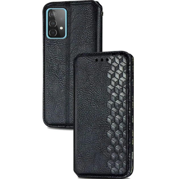 Кожаный чехол-книжка GETMAN Cubic (PU) для Samsung Galaxy A32 4G Черный - Фото 3 Кожаный чехол-книжка GETMAN Cubic (PU) для Samsung Galaxy A32 4G Черный - изображение 3
