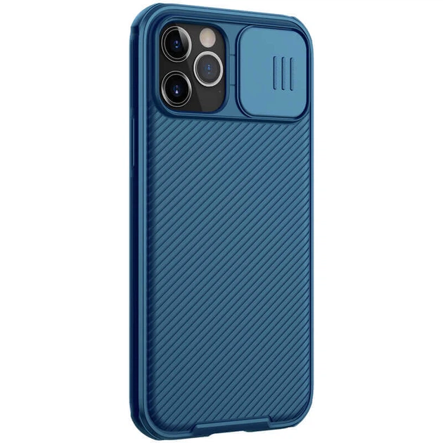 Карбоновая накладка Nillkin CamShield Pro для Apple iPhone 13 Pro Max (6.7") Blue - изображение 3