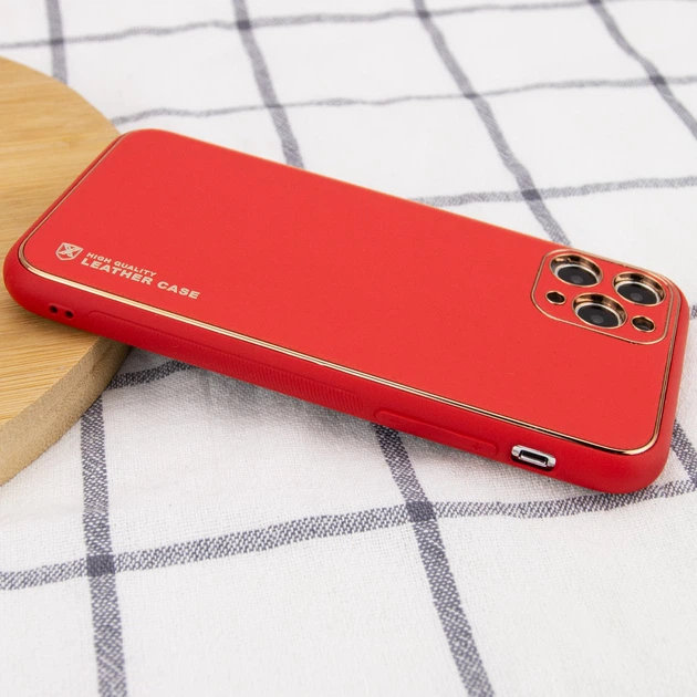Шкіряний чохол Xshield для Apple iPhone 12 Pro Max (6.7") Червоний / Red Без бренду - зображення 3