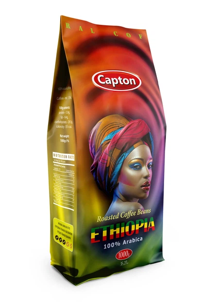 Кофе Capton "ETHIOPIA" (Зерна) 1кг - Фото 1 Кофе Capton "ETHIOPIA" (Зерна) 1кг - изображение 1
