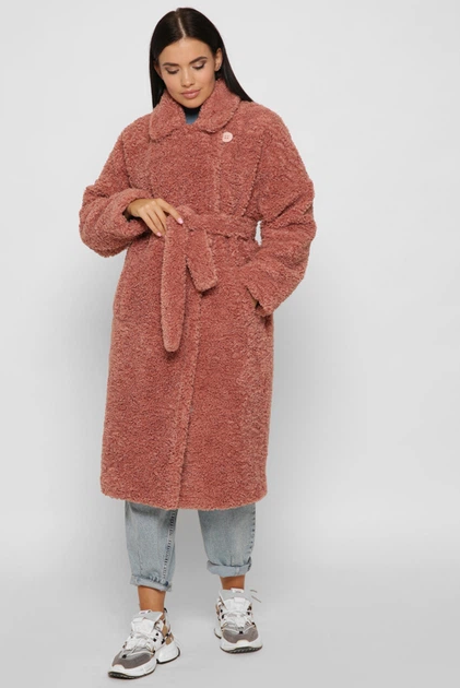Шуба з еко хутра жіноча довга X-Woyz LS-8878-25 37979 L пудровий - изображение 6