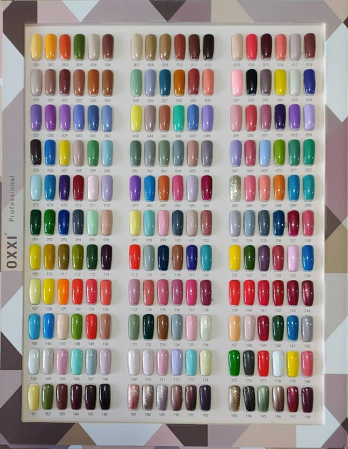 Гель-лак OXXI Professional Gel Polish №240 темна вишня з червоним шиммером 8 ml - зображення 4