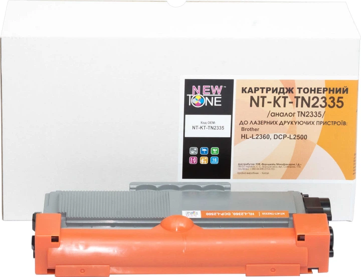 Картридж NewTone для Brother HL-L2360, DCP-L2500 аналог TN2335 Black (NT-KT-TN2335) - Фото 1 Картридж NewTone для Brother HL-L2360, DCP-L2500 аналог TN2335 Black (NT-KT-TN2335) - изображение 1