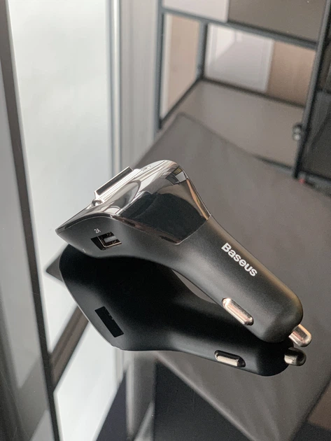 FM-трансмітер Baseus Streamer F40 з функцією Bluetooth FM Launcher 15W на порти 2хUSB Чорний (10462) - изображение 7