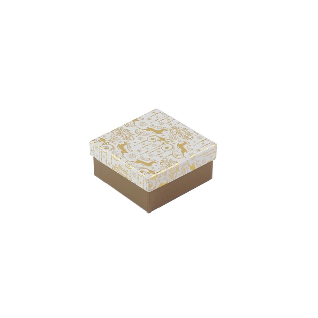Коробка подарункова Gold 10 х 10 х 8 см - Фото 1 Коробка подарункова Gold 10 х 10 х 8 см - зображення 1