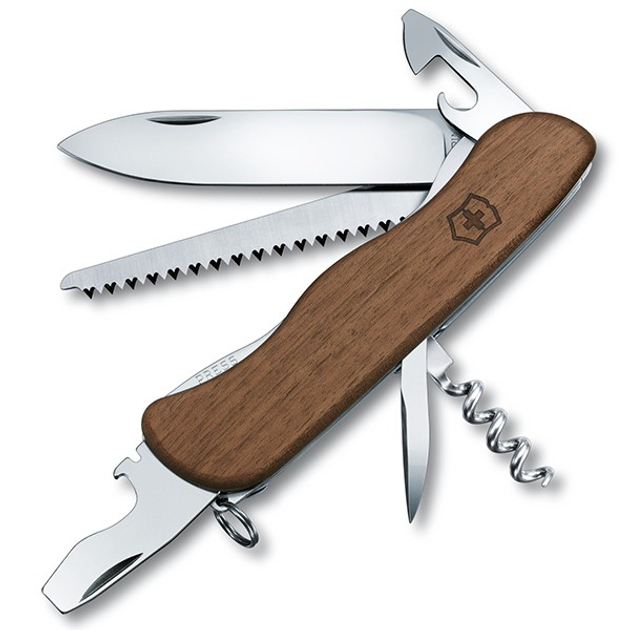 Комплект Нож Victorinox Forester Wood 0.8361.63 + Кожаный чехол + Фонарь - изображение 2