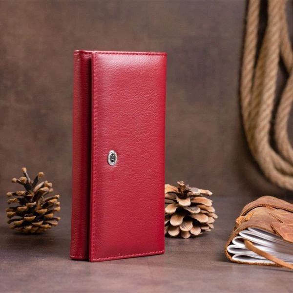 Женский кожаный кошелек ST Leather 19244 Бордовый - изображение 4