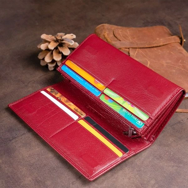Женский кожаный кошелек ST Leather 19244 Бордовый - изображение 5
