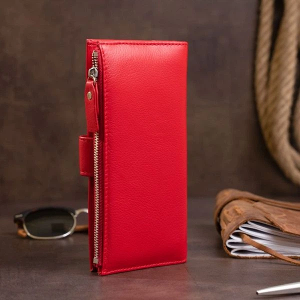 Женский кожаный кошелек ST Leather 19281 Красный - Фото 7 Женский кожаный кошелек ST Leather 19281 Красный - изображение 7
