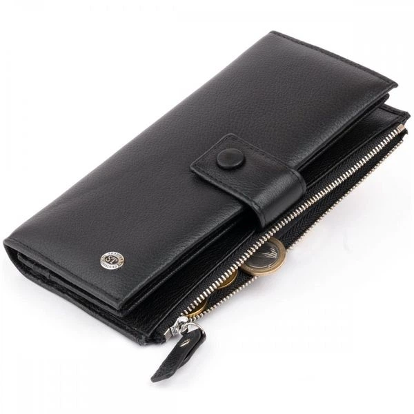 Женский кожаный кошелек ST Leather 19280 Черный - изображение 7