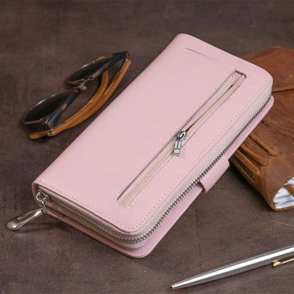 Женский кожаный кошелек ST Leather 19303 Розовый - изображение 2