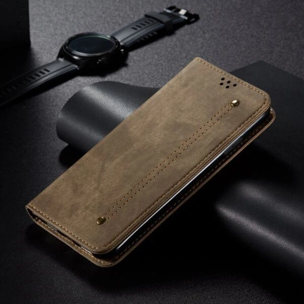 Чохол-книжка з кишеньками UniCase Jeans Wallet для Xiaomi Poco F5 Pro / Redmi K60 / Redmi K60 Pro - Khaki - Фото 5 Чохол-книжка з кишеньками UniCase Jeans Wallet для Xiaomi Poco F5 Pro / Redmi K60 / Redmi K60 Pro - Khaki - зображення 5