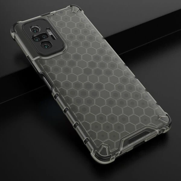 Захисний чохол Deexe Honeycomb Series для Xiaomi Redmi Note 10 Pro - Black - зображення 3