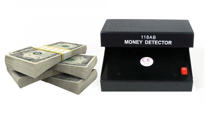 Ручной детектор подлинности валют Mini Electronic Money Detector AD-118AB Универсальный ультрафиолетовый просмотровой портативный легкий компактный - изображение 5