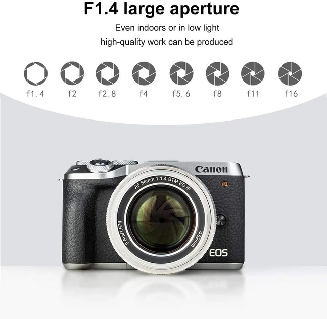 Объектив VILTROX 56mm f/1.4 M STM (AF 56/1.4 M) (Canon EF-M) - автофокусный - Фото 6 Объектив VILTROX 56mm f/1.4 M STM (AF 56/1.4 M) (Canon EF-M) - автофокусный - изображение 6