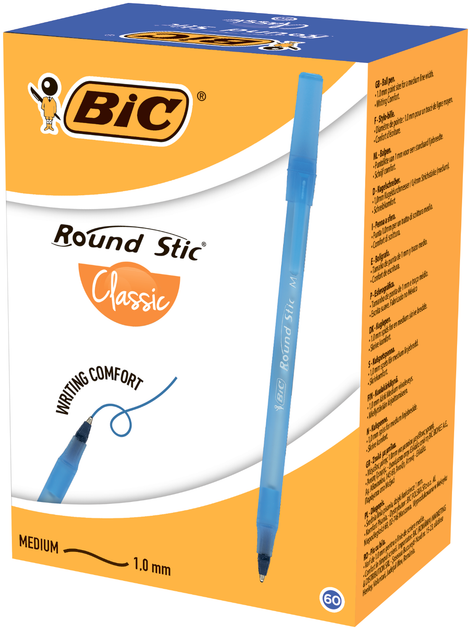 Ручка шариковая Bic Round Stic синяя 0.32мм (bc921403) - изображение 2