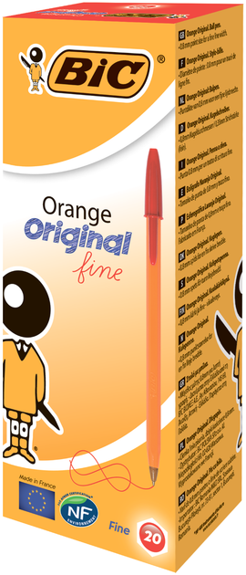 Ручка шариковая Bic Orange красная (bc1199110112) - Фото 2 Ручка шариковая Bic Orange красная (bc1199110112) - изображение 2
