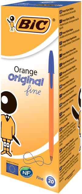 Ручка шариковая Bic Orange синяя (bc8099221) - Фото 2 Ручка шариковая Bic Orange синяя (bc8099221) - изображение 2