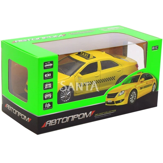 Машинка игровая автопром Toyota«Taxi» (Такси) 7843 – игрушки с