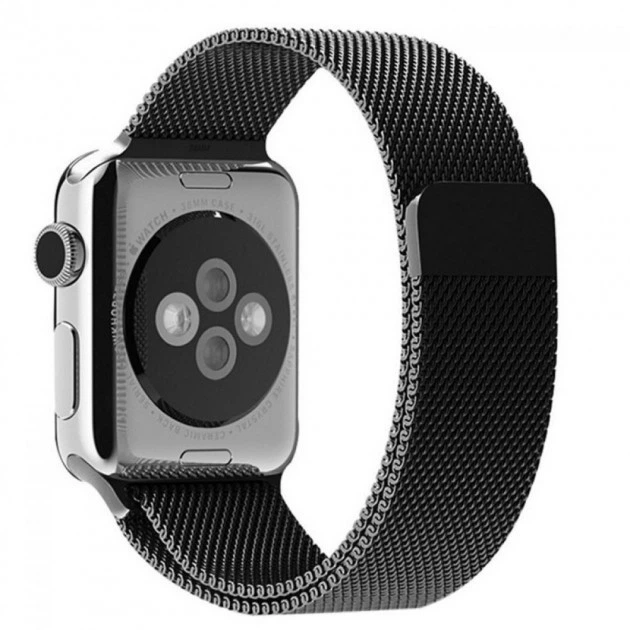 Ремешок Миланская петля / Milanese Loop для Apple Watch 38mm / 40mm / 41mm / 42mm Black - изображение 2