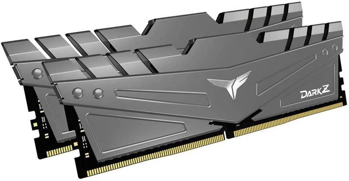 Модуль памяти DDR4 2x8GB/3600 Team T-Force Dark Z Gray (TDZGD416G3600HC18JDC01) - Фото 2 Модуль памяти DDR4 2x8GB/3600 Team T-Force Dark Z Gray (TDZGD416G3600HC18JDC01) - изображение 2