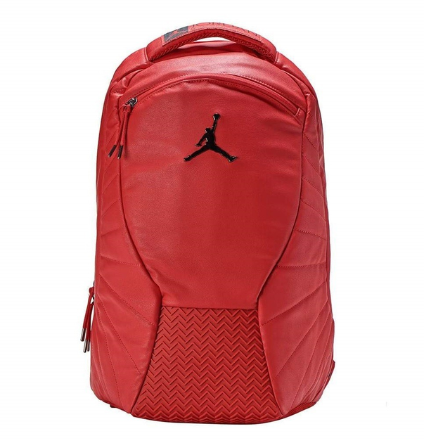 Jordan 12 cheap backpack red