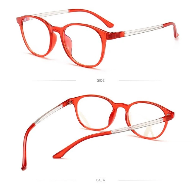 Очки для компьютера защитные NewGlass CF компьютерные очки универсальные круглые красные - изображение 3