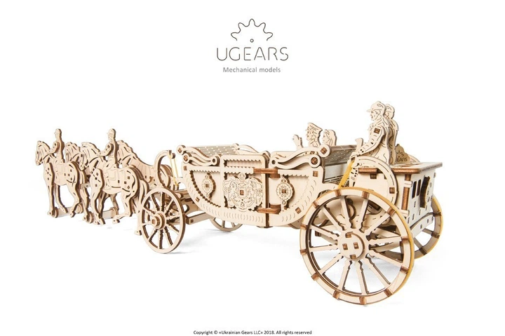Механічний 3д пазл Ukrainian Gears Королевская карета (290 деталей) - Фото 2 Механічний 3д пазл Ukrainian Gears Королевская карета (290 деталей) - изображение 2
