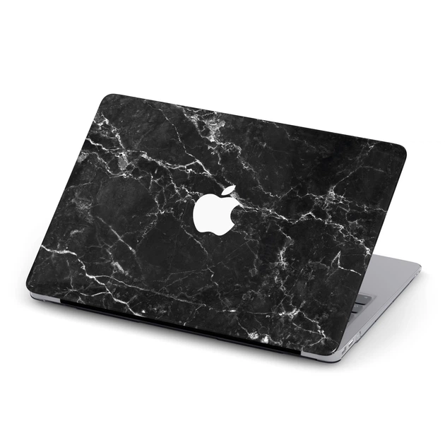 Чехол пластиковый для MacBook Pro 13 M1 A2338 Чёрный мрамор с белым