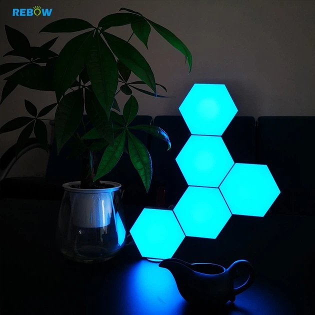 Модульный сенсорный LED светильник на USB соедениниях с пультом Quantum. 13 цветов RGB. - изображение 4