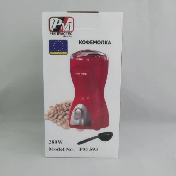 Кофемолка Promotec PM-593 измельчитель мощность 280W красный - Фото 7 Кофемолка Promotec PM-593 измельчитель мощность 280W красный - изображение 7