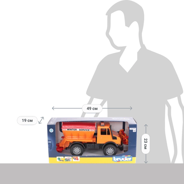 Zabawkowy pług śnieżny Bruder Mercedes Benz Unimog (02572) - obraz 3