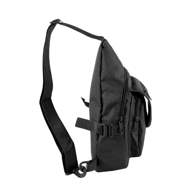 Рюкзак тактический на одно плечо AOKALI Outdoor A32 Black - изображение 2