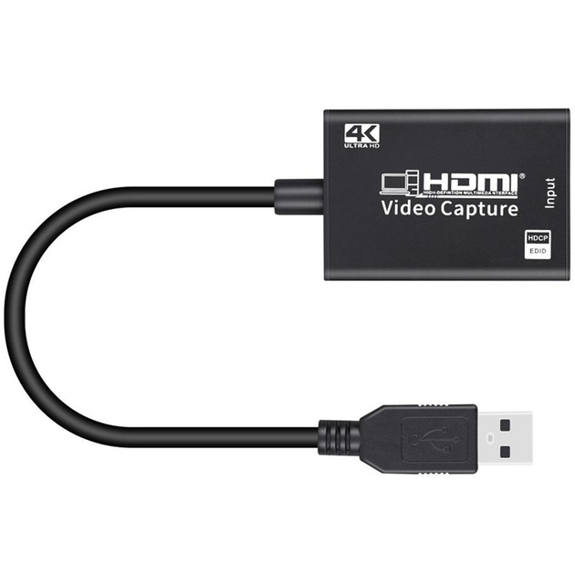 Внешняя карта видеозахвата U&P Capture Card USB 3.0 VCC01 Black (4S-VCC01-BK) - изображение 2