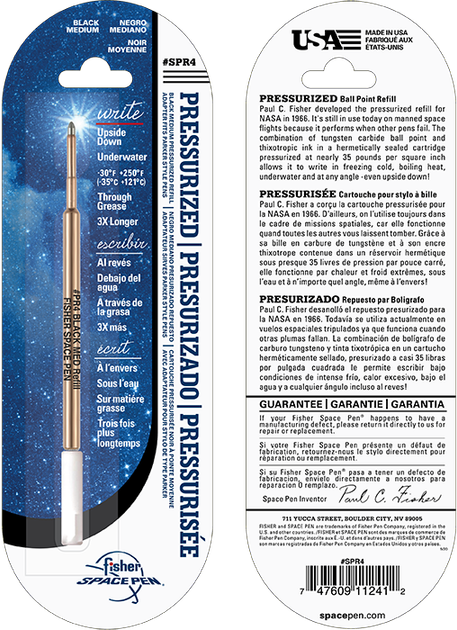 Стрижень кульковий Fisher Space Pen чорний середній - зображення 2