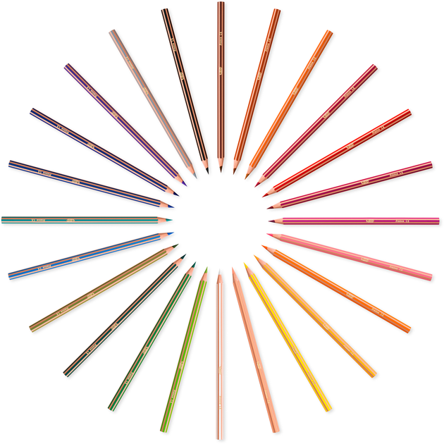 Карандаши цветные BIC Evolution Stripes 18 цветов (3086123499126 ...