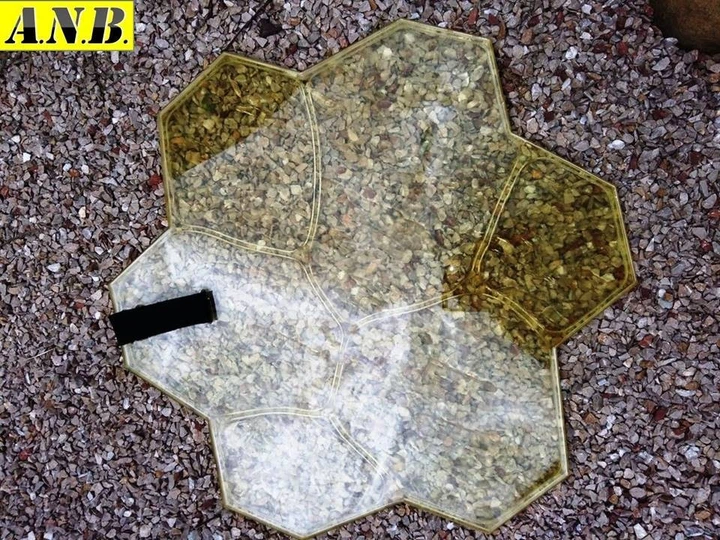 Гнучка поліуретанова штамп-форма для бетону і штукатурки A. N. B. "ВЕЛИКИЙ FLOWERSTONE" 1шт - зображення 2