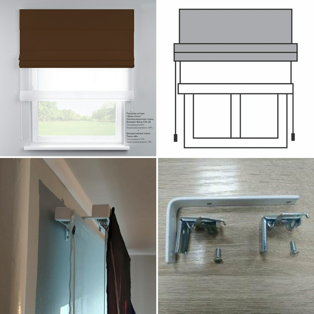 Римские шторы DECOLIV День-Ночь Тюль/Димаут стальной 40*170 см – фото ...