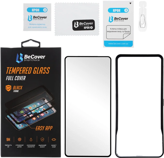 Захисне скло BeCover Premium Easy Installation для Xiaomi Redmi 9 / 9 Prime Black (BC_705468) - Фото 4 Захисне скло BeCover Premium Easy Installation для Xiaomi Redmi 9 / 9 Prime Black (BC_705468) - зображення 4