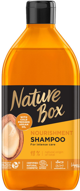 Акція на Шампунь Nature Box для живлення й інтенсивного догляду за волоссям з аргановою олією холодного пресування 385 мл від Rozetka