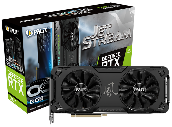 Видеокарта Palit PCI-Ex GeForce RTX 3070 JetStream OC 8GB GDDR6