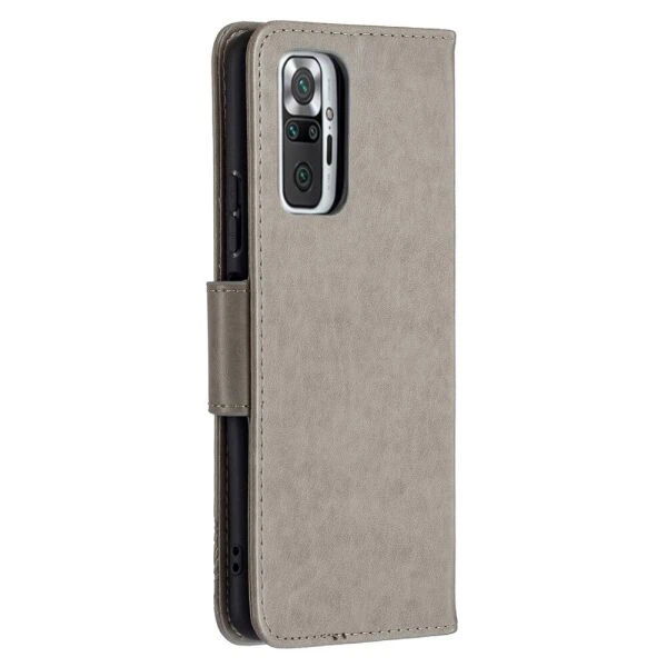 Чехол-книжка с рисунком UniCase Butterfly Pattern для Xiaomi Redmi Note 10 Pro - Grey - изображение 4