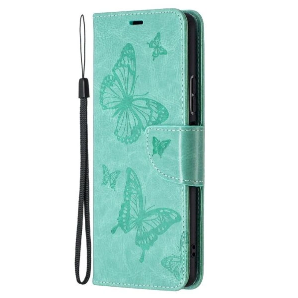 Чехол-книжка с рисунком UniCase Butterfly Pattern для Xiaomi Redmi Note 10 Pro - Green - изображение 3